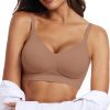 Womens Push Up Everyday Bras Comfortable Wireless  V Neck Seamless Bra Smooth  Wire Free Basic Bras