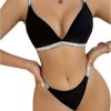 Lingerie for Women Glitter Bra and Thong Panty Underwear Sets
