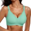 Womens Seamless Bras No Underwire Supportive Wireless Push Up Full Coverage Bralette Comfort Scalloped T-Shirt Bra